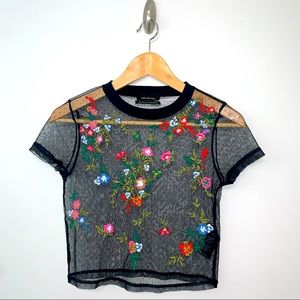 Urban Outfitters Floral Mesh Shirt!